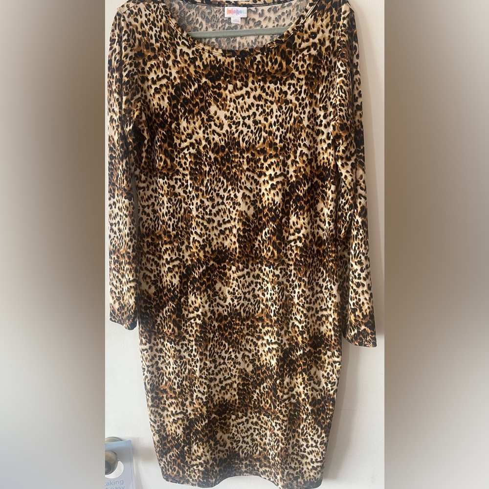 Long sleeve Dress - leopard print